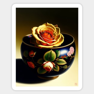 Rose Bowl Painting Sticker